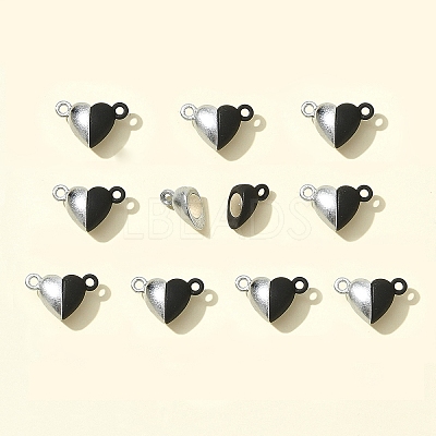 10 Sets Alloy Heart Magnetic Clasps FIND-FS0003-25-1