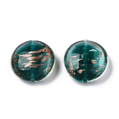 Handmade Gold Sand Lampwork Beads LAMP-N031-01-04-1