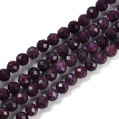 Natural Ruby Beads Strands G-P553-G01-03-1