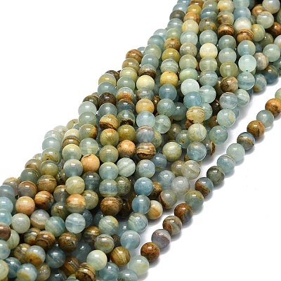 Natural Blue Calcite Beads Strands G-E576-09B-1