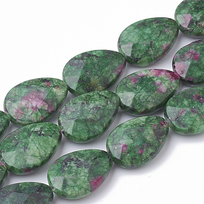 Natural Ruby in Zoisite Beads Strands G-S292-20-1