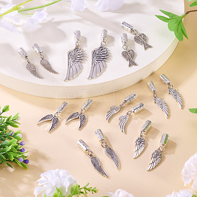 16Pcs 8 Style Alloy Cord End PALLOY-PJ00001-1