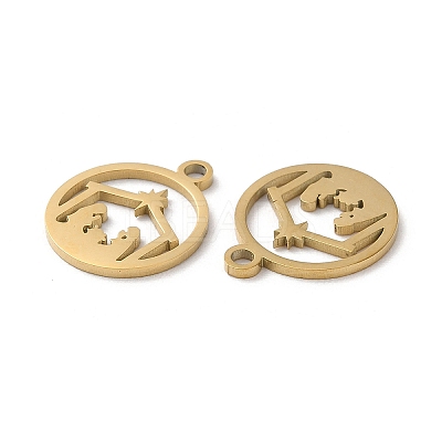 Ion Plating(IP) 304 Stainless Steel Charms X-STAS-Q303-08G-1