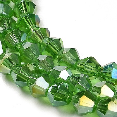 Transparent Electroplate Glass Beads Strands EGLA-A039-T2mm-B03-1