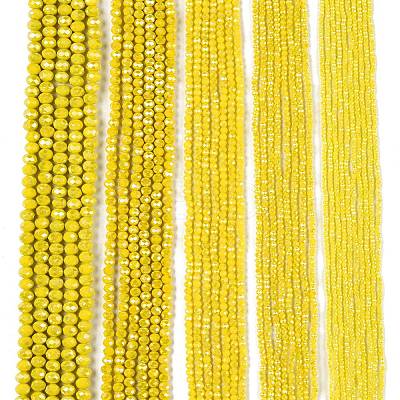 Electroplate Glass Beads Strands EGLA-A044-P3mm-B04-1