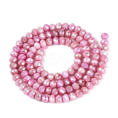 Anti-Tarnish Dyed Rondelle Glass Beads Strands LS-EGLA-T021-3mm-17-14-1