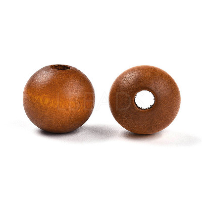 Painted Natural Wood Beads WOOD-A018-16mm-15-1