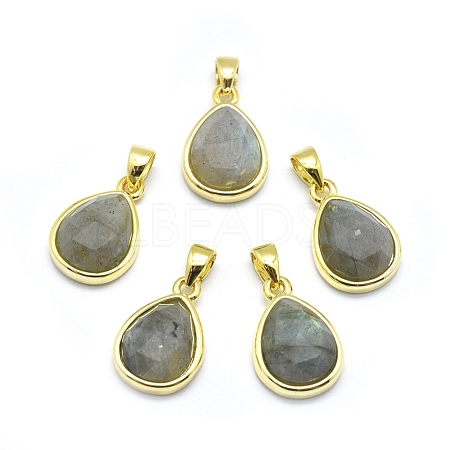 Natural Labradorite Pendants G-O176J-07G-1