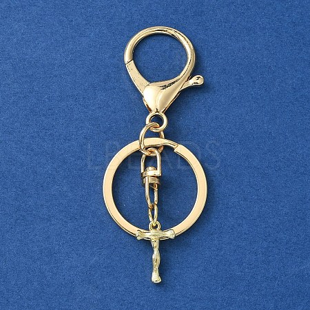 Alloy Initial Letter Charm Keychains KEYC-YW00006-20-1