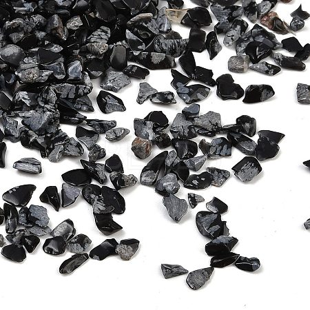 Natural Snowflake Obsidian Beads G-U032-A08-1