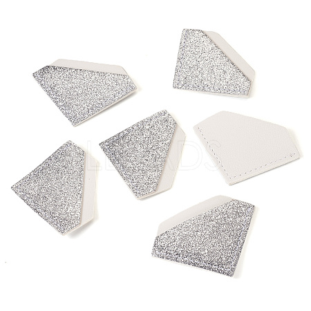 Glitter Imitation Leather Book Corner Protectors AJEW-TAC0038-03A-1