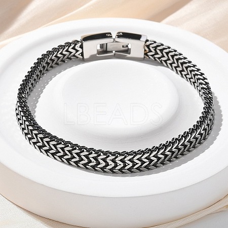 304 Stainless Steel Wheat Chain Bracelets for Women Men STAS-N117-02ASP-1