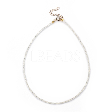 Faceted Rondelle Glass Beaded Necklaces NJEW-JN03004-07-1