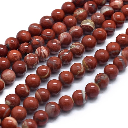 Natural Brecciated Jasper Beads Strands G-F678-43-1