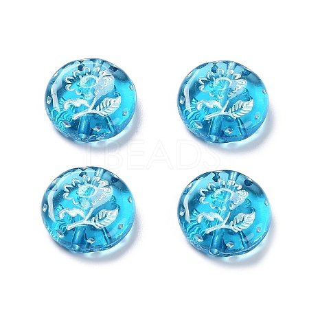 Plating Transparent Acrylic Beads OACR-G016-27J-1