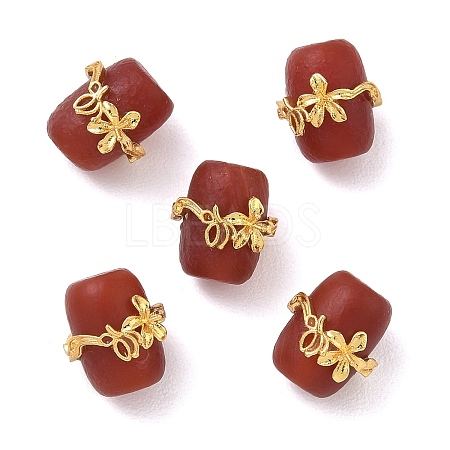 Frosted Natural Carnelian(Dyed & Heated) Column Beads GG-D002-13G-01-1