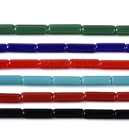 Opaque Solid Color Glass Beads Strands GLAA-N070-01A-CM-1