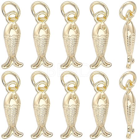 10Pcs Brass Pendants KK-BBC0025-86-1