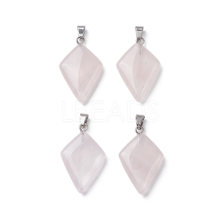 Natural Rose Quartz Pendants G-C110-05A-P-1