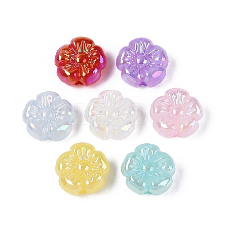 UV Plating Opaque Acrylic Beads OACR-N161-08-1