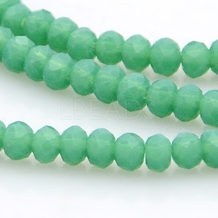 Imitation Jade Glass Faceted Rondelle Beads Strands GLAA-A024A-08-1