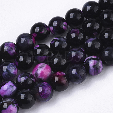 Natural Fire Crackle Agate Beads Strands G-N326-14C-03-1
