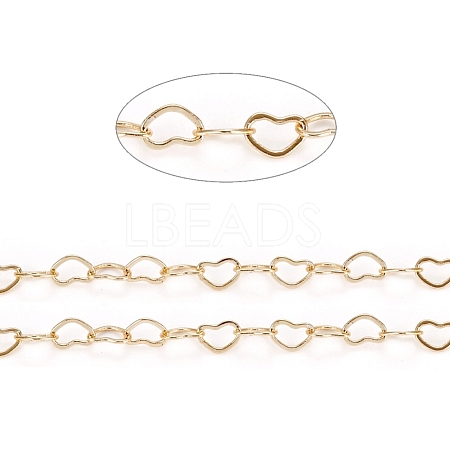 Brass Heart Link Chains CHC-D026-15B-G-1