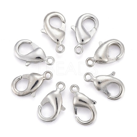 Platinum Brass Lobster Claw Clasps X-KK-902-N-NF-1