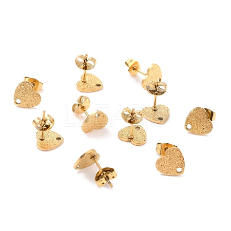 Ion Plating(IP) 304 Stainless Steel Stud Earring Findings STAS-I183-02A-G-1