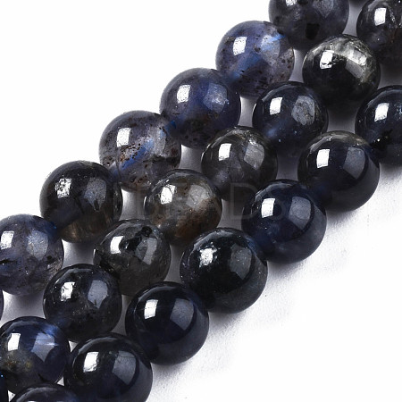 Natural Iolite/Cordierite/Dichroite Beads Strands G-S376-005A-1