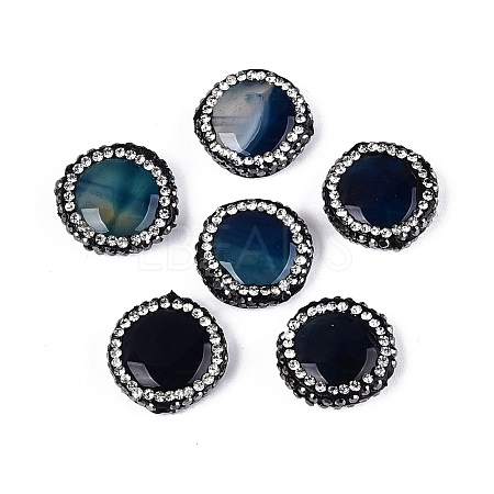 Natural Agate Rhinestone Beads G-Q487-03A-1