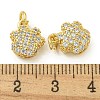 Rack Plating Brass Micro Pave Clear Cubic Zirconia Charms KK-Z067-23G-07-3