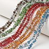 Electroplate Transparent Glass Beads Strands EGLA-A034-T6mm-M-1