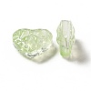 Spray Painted Transparent Glass Beads GLAA-J102-06-3
