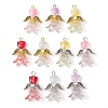 10Pcs Transparent Acrylic and Glass Pendants PALLOY-JF02446-1