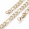 Ion Plating(IP) 304 Stainless Steel Figaro Chain Bracelets BJEW-P236-20G-2