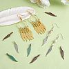 180Pcs 6 Styles Alloy Pendant Feather Pendant DIY Vintage Jewelry Accessories JX562A-5