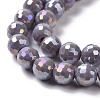 Electroplate Glass Beads Strands GLAA-E036-13-M-5
