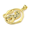 Brass Micro Pave Cubic Zirconia Pendants KK-K354-08E-G-2