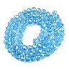 Electroplate Glass Beads Strands X-EGLA-A044-T6mm-B08-3