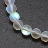Synthetic Moonstone Beads Strands G-F142-8mm-01-3