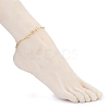 Brass Rolo Chain & Coffee Bean Chain Anklets AJEW-AN00406-5
