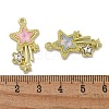 Rack Plating Alloy Rhinestone Pendants PALLOY-F312-17G-3