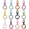 12Pcs Alloy Spring Gate Ring HJEW-YW00095-1