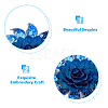  4Pcs 4 Colors 3D Flower Pattern Polyester Fabrics Computerized Embroidery Cloth Sew on Appliques PATC-NB0001-15A-3