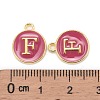 Golden Plated Alloy Enamel Charms ENAM-S118-08F-3