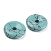 Synthetic Turquoise Dyed China Safety Buckle Pendants G-B052-07-2