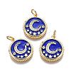 Brass Micro Pave Cubic Zirconia Pendants KK-O113-04G-C-1