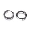 304 Stainless Steel Huggie Hoop Earrings LS-EJEW-F111B-17mm-B-2