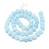 Natural Aquamarine Beads Strands G-S150-08-6mm-2